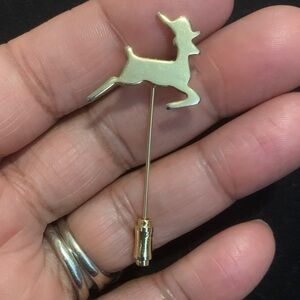 Gold Deer Lapel Pin